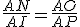 \frac{AN}{AI}=\frac{AO}{AP}