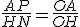 \frac{AP}{HN} = \frac{OA}{OH}