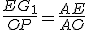\frac{EG_1}{OP}=\frac{AE}{AO}
