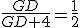 \frac{GD}{GD+4}=\frac{1}{2}