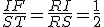 \frac{IF}{ST}=\frac{RI}{RS}=\frac{1}{2}