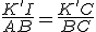 \frac{K'I}{AB}=\frac{K'C}{BC}