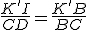 \frac{K'I}{CD}=\frac{K'B}{BC}