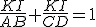 \frac{KI}{AB}+\frac{KI}{CD}=1