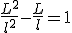\frac{L^2}{l^2}-\frac{L}{l}=1