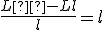 \frac{L²-Ll}{l}=l