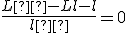 \frac{L²-Ll-l}{l²}=0