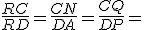 \frac{RC}{RD}=\frac{CN}{DA}=\frac{CQ}{DP}=