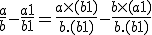 \frac{a}{b} - \frac{a+1}{b+1} = \frac{a \times (b+1)}{b.(b+1)} - \frac{b \times (a+1)}{b.(b+1)}