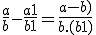 \frac{a}{b} - \frac{a+1}{b+1} = \frac{a - b)}{b.(b+1)}