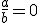 \frac{a}{b}=0