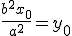 \frac{b^2x_0}{a^2}=y_0