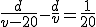\frac{d}{v-20}-\frac{d}{v}=\frac{1}{20}