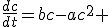 \frac{dc}{dt}=bc-ac^2 