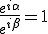 \frac{e^{i\alpha}}{e^{i\beta}}=1