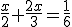 \frac{x}{2}+\frac{2x}{3}=\frac{1}{6}
