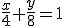 \frac{x}{4}+\frac{y}{8}=1