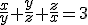 \frac{x}{y}+\frac{y}{z}+\frac{z}{x}=3