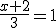 \frac{x+2}{3}=1