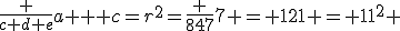 \frac {c+d+e}{a+b+c}=r^2=\frac {847}{7} = 121 = 11^2 