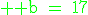 \green \rm b~=~17