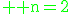 \green \rm n=2