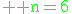 \green \rm n=6