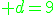 \green d=9