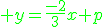 \green y=\frac{-2}{3}x+p