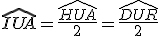 \hat{IUA}=\frac{\hat{HUA}}{2}=\frac{\hat{DUR}}{2}