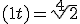 \large (1+t) = \sqrt[4]2