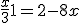 \large \frac{x}{3} + 1 = 2 - 8x