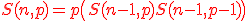 \large \red S(n,p) = p\(S(n-1,p)+S(n-1,p-1)\)