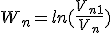 \large W_n = ln(\frac{V_{n+1}}{V_n})
