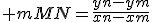 \large mMN=\frac{yn-ym}{xn-xm}