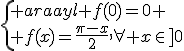\left\{ \begin{array}{l} f(0)=0 \\ f(x)=\frac{\pi-x}{2},\forall x\in]0;2\pi[ \end{array}\right.