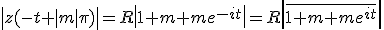 \left|z(-t+|m|\pi)\right|=R\left|1+m+me^{-it}\right|=R\left|\overline{1+m+me^{it}}\right|