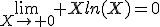 \lim_{X\to 0} Xln(X)=0