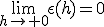\lim_{h\to 0}\epsilon(h)=0