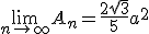 \lim_{n\to\infty}A_n=\frac{2\sqrt{3}}{5}a^2