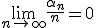 \lim_{n\to +\infty}\frac{\alpha_n}{n}=0