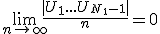 \lim_{n\to +\infty}\frac{|U_1+...+U_{N_1-1}|}{n}=0