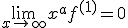 \lim_{x\to\inft}x^{a}f^{(1)}=0