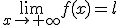 \lim_{x\to+\infty}f(x)=l