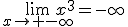 \lim_{x\to -\infty}x^3=-\infty
