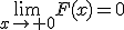 \lim_{x\to 0}F(x)=0