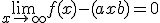 \lim_{x \to +\infty} f(x)-(ax+b)=0