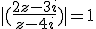 \mid (\frac{2z-3+i}{z-4+i})\mid = 1