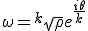 \omega={}^k\sqrt{\rho}e^{\frac{i\theta}{k}}