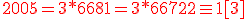 \red \large 2005 = 3*668+1 = 3*667+2+2\eq1[3]